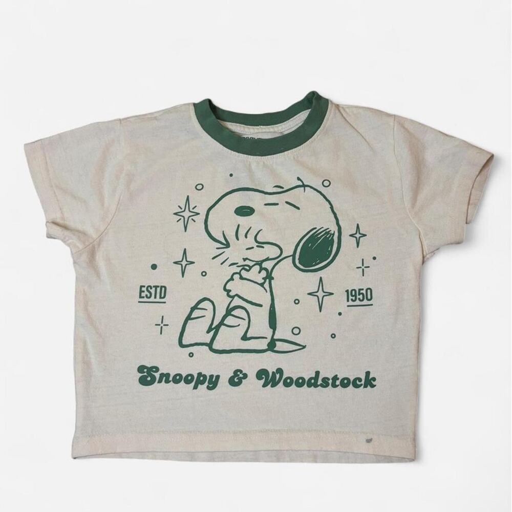 Peanuts Woodstock Snoopy Graphic Baby Tee - Size S